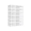 18 Boîtes à chaussures 3 meubles transparent et blanc nuage