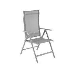 4 Chaises pliantes alu noir