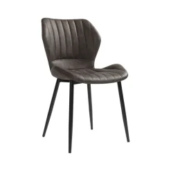 2 Chaises PU gris