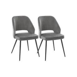 2 Chaises salle à manger gris