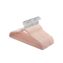 30 Cintres velours rose