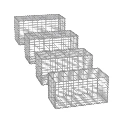 4 Gabions 100 x 50 x 30 cm