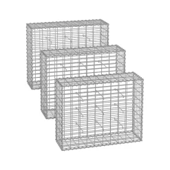 3 Gabions 100 x 90 x 30 cm