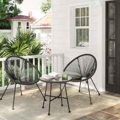 3 Meubles terrasse noir