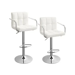 2 Tabourets bar blanc