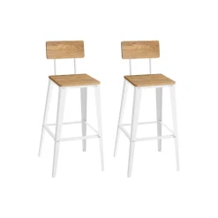 2 Tabourets de bar avec dosier industriel