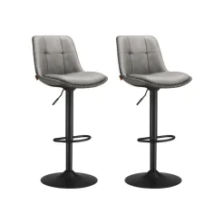 2 Tabourets de bar Marron Caramel