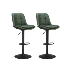 2 Tabourets de bar Marron Caramel
