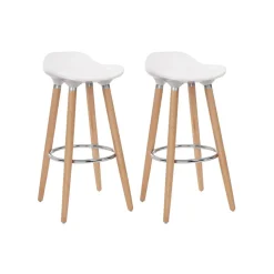 2 Tabourets de bar pieds hêtre