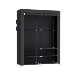 Armoire de rangement avec housse 45 x 127 x 176 cm gris