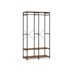 Armoire vêtements portable marron rustique