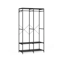 Armoire vêtements portable marron rustique
