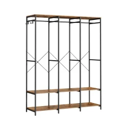 Armoire vêtements portable marron rustique