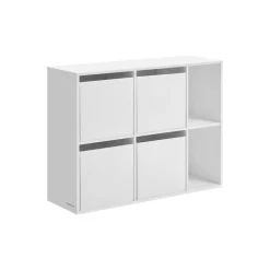 Assemblage toolless meuble de rangement 27 x 83 x 61,6 cm blanc neige