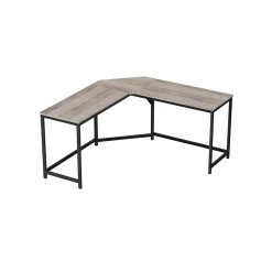 Bureau d’angle grège et noir