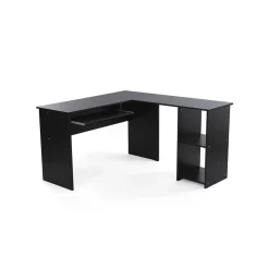 Bureau informatique en L blanc