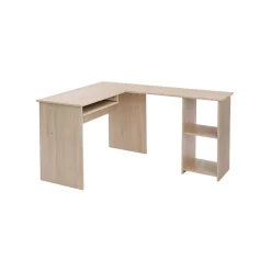 Bureau informatique en L blanc