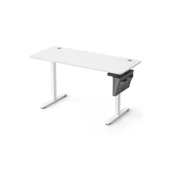 Bureau électrique 180 x 80 cm fonction mémoire 4 hauteurs marron rustique