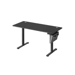 Bureau électrique 180 x 80 cm fonction mémoire 4 hauteurs marron rustique
