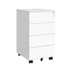 Caisson de bureau mobile avec 4 tiroirs noir d'encre