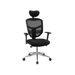 Chaise de bureau appui-tête noir