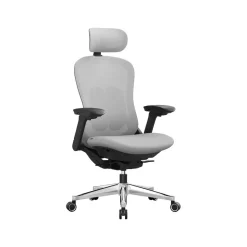 Chaise de bureau ergonomique réglable en toile noir d'encre