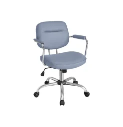 Chaise de bureau pivotante mécanisme à bascule bleu brumeaux