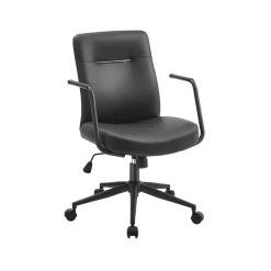 Chaise de bureau pivotante capacité 150 kg noir d'encre