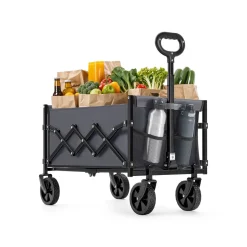 Chariot de transport pliable charge 150 kg noir d'encre