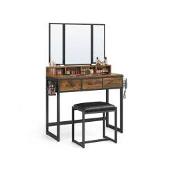 Coiffeuse miroir triple