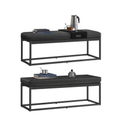 Collection - banc en acier capacité 300 kg marron noisette