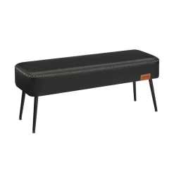 Collection EKHO - Banc d'entrée en PU marron caramel