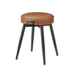 EKHO 2 Tabourets de salle à manger moderne mi-siècle marron caramel