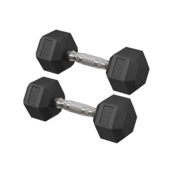 Ensemble d'haltères hexagonaux 20 kg dapté à l'entraînement