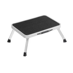 Escabeau 1 marche pliable gris