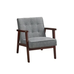 Fauteuil de Salon, avec Accoudoirs et Pieds en Bois