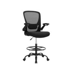 Fauteuil repose-pieds noir