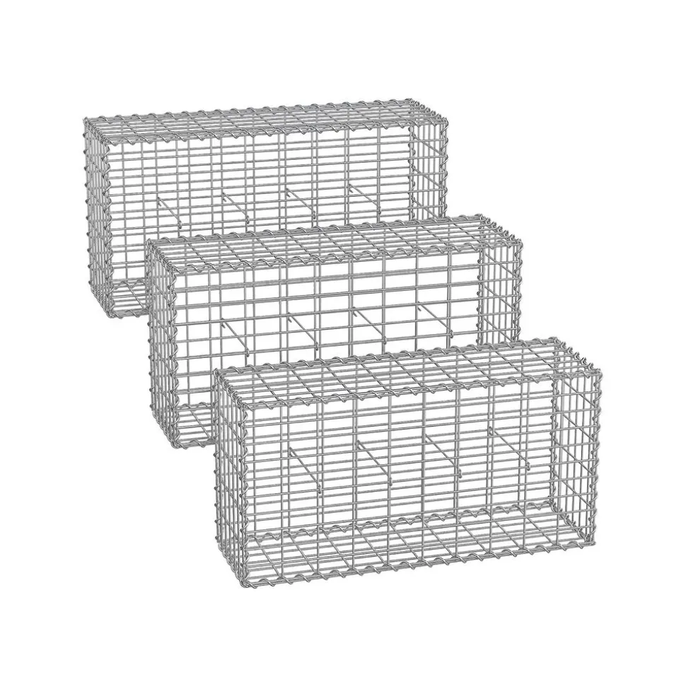 Gabion pour Pierre 100 x 30 x 30 cm lot de 3