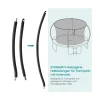Kit de barres de maintien courbées (1* supérieure + 1* inférieure) pour trampoline avec filet intérieur