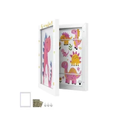 Lot de 2 cadres photo 34,5 x 25,5 cm blanc mat