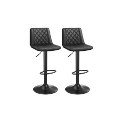 Lot de 2 chaises de bar noir