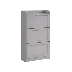 Meuble à chaussure 3 abattants 24 x 60 x 108 cm blanc nuage