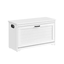 Meuble à chaussures pour entrée avec porte pliante 80 x 30 x 46 cm blanc