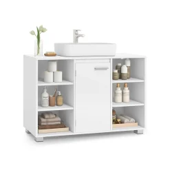 Meuble sous lavabo moderne avec étagères réglables