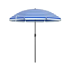 Parasol Ø 160 cm bleu blanc