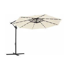 Parasol LED Ø3 m beige