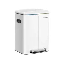 Poubelle 2 x 20L blanc
