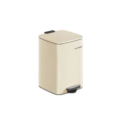 Poubelle de cuisine à pédale en acier 30 L blanc nuage