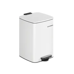 Poubelle de cuisine à pédale en acier 30 L blanc nuage