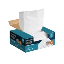 Sacs poubelles 30 L avec liens coulissants 80 pièces sac code H blanc crème
